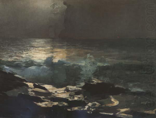 Winslow Homer Moonlight,Wood Island Light (mk44) china oil painting image